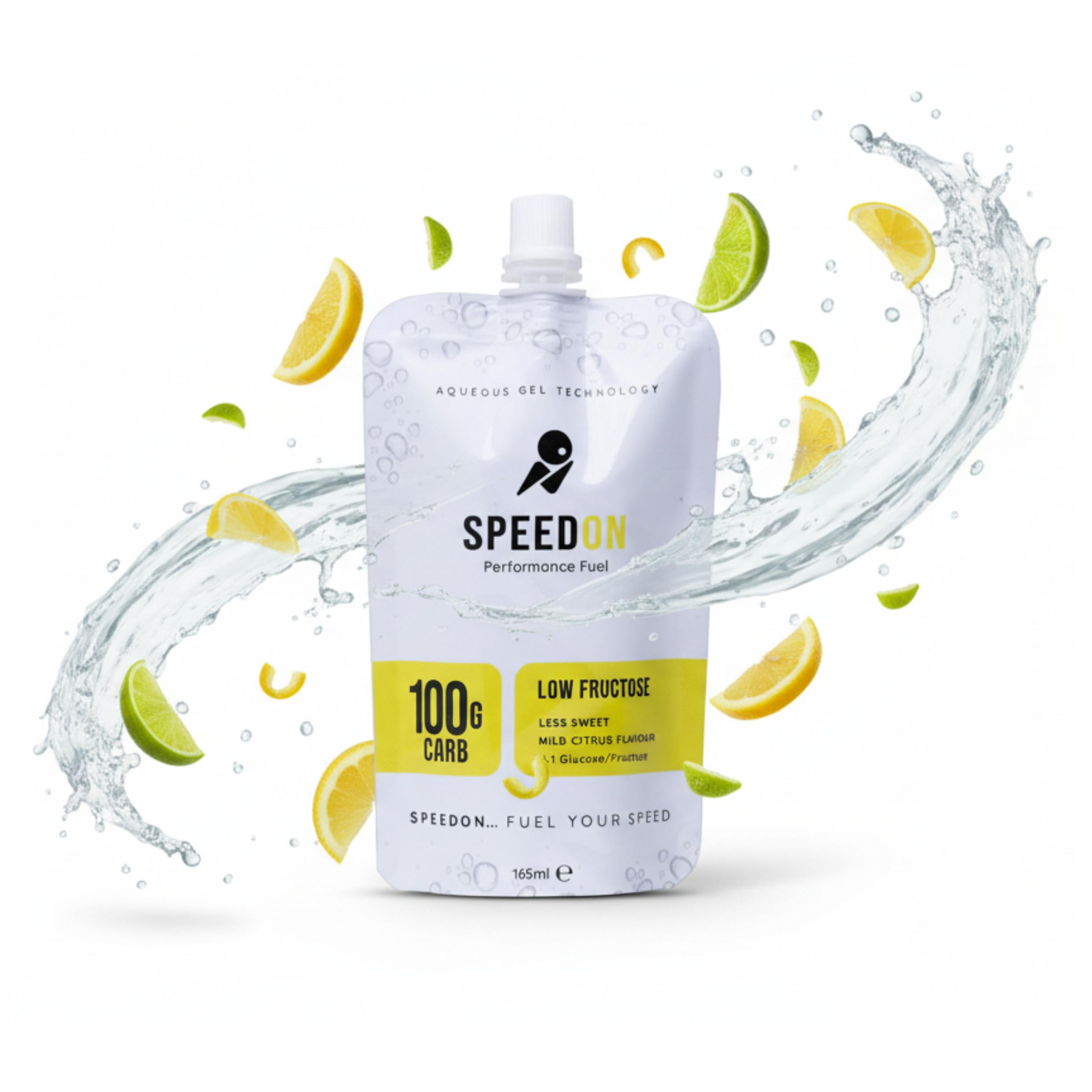 SpeedON Mild Citrus Low Fructose gel — front