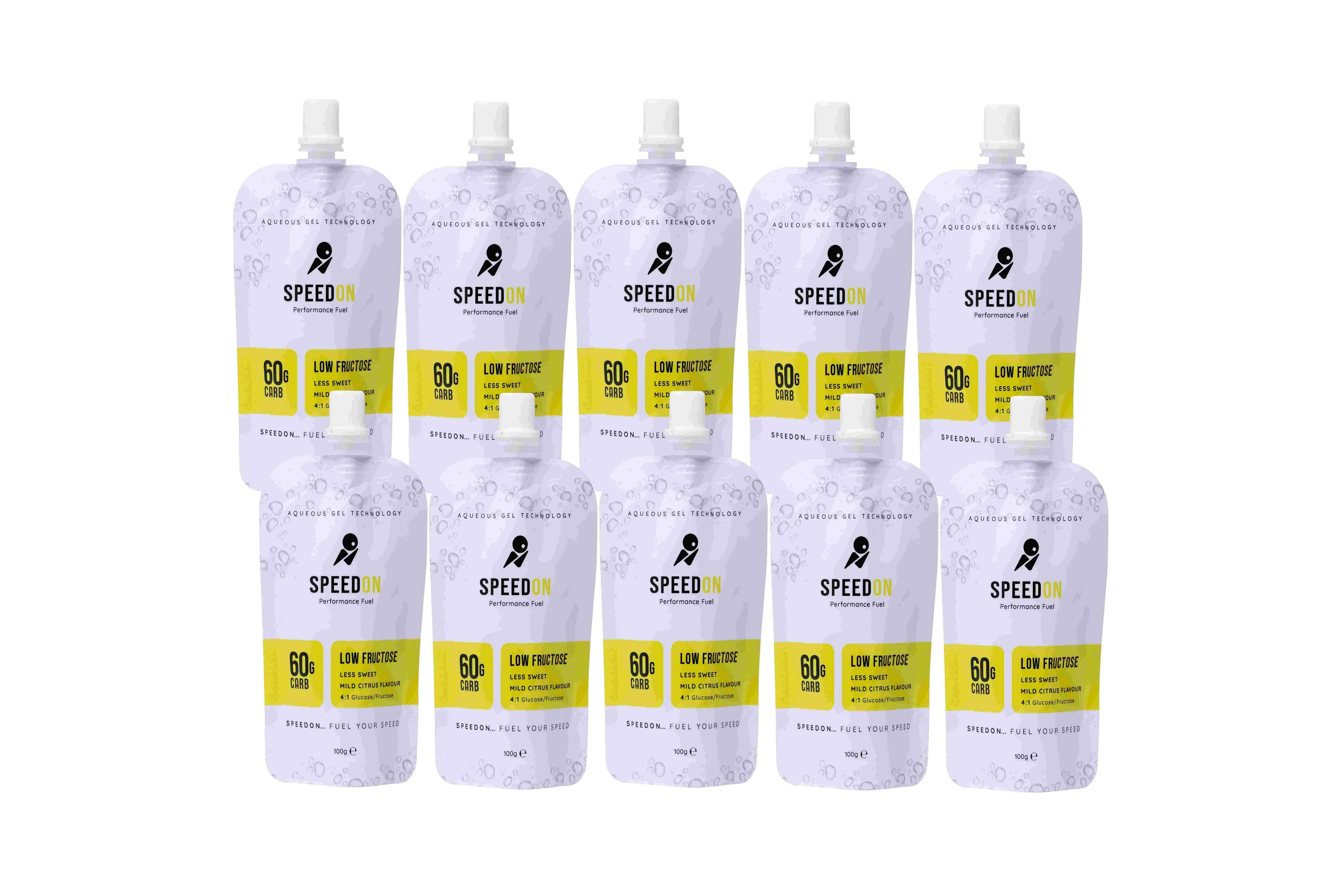 SpeedON Mild Citrus Low Fructose Gel - 10 pack (60g)