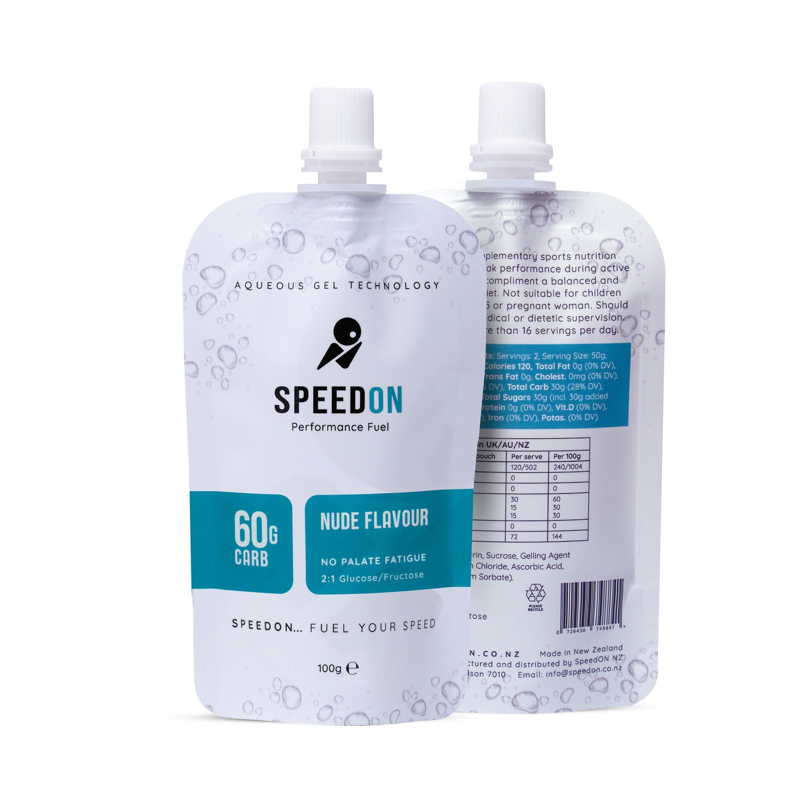 SpeedON Nude Flavour Gel Front & Back